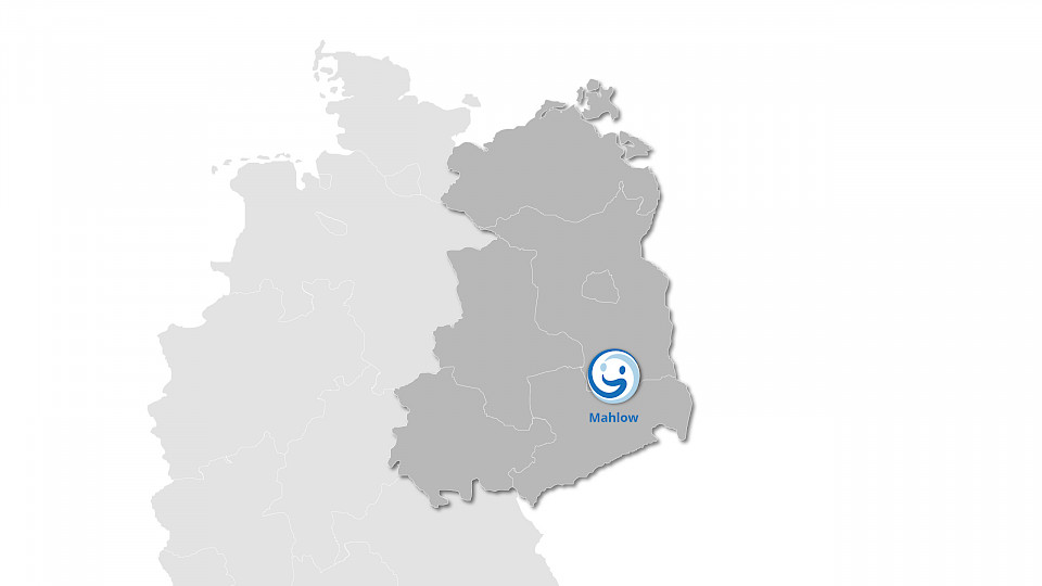 Standortkarte mit dem Standort Mahlow