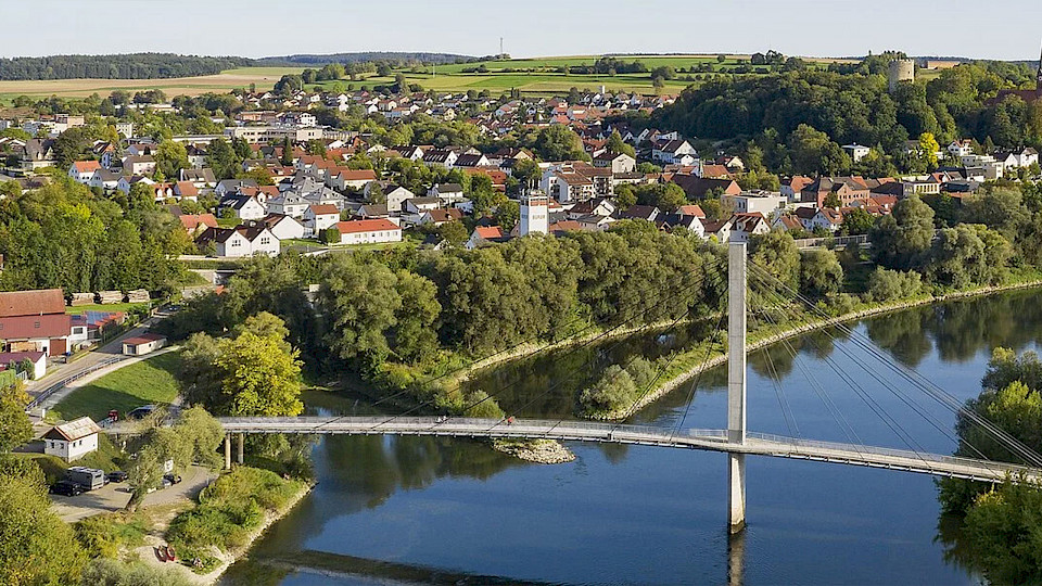 Blick auf den Fluß von oben